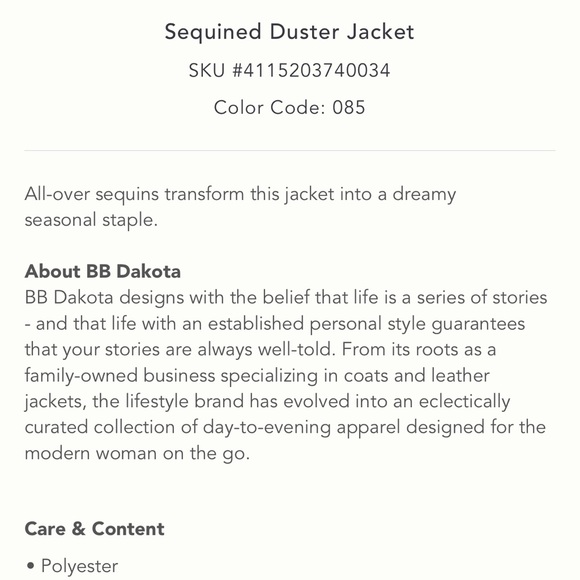 Sold ‼️Anthropologie Sequin Duster Jacket NWT - Picture 6 of 8